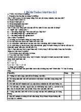 Đề thi học kì 1 môn Tin học Lớp 6 (Có đáp án)